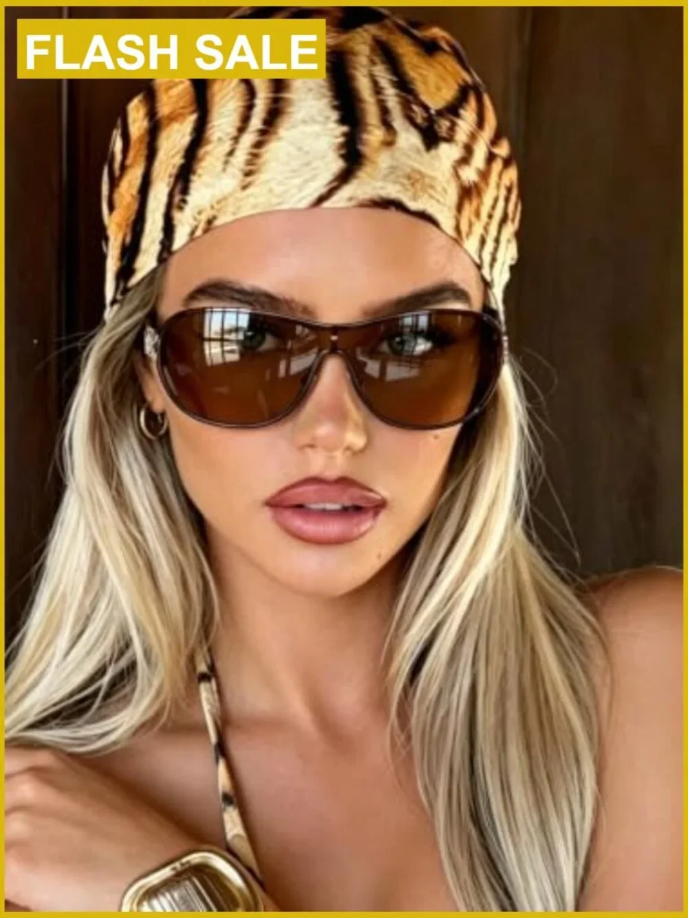 Y2K Wrap Around Oversized Sun Glasses Retro Cool Shade UV400